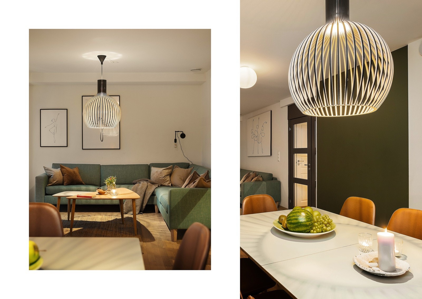 Hyggelig kveldssteming i stuen. Galleribilde