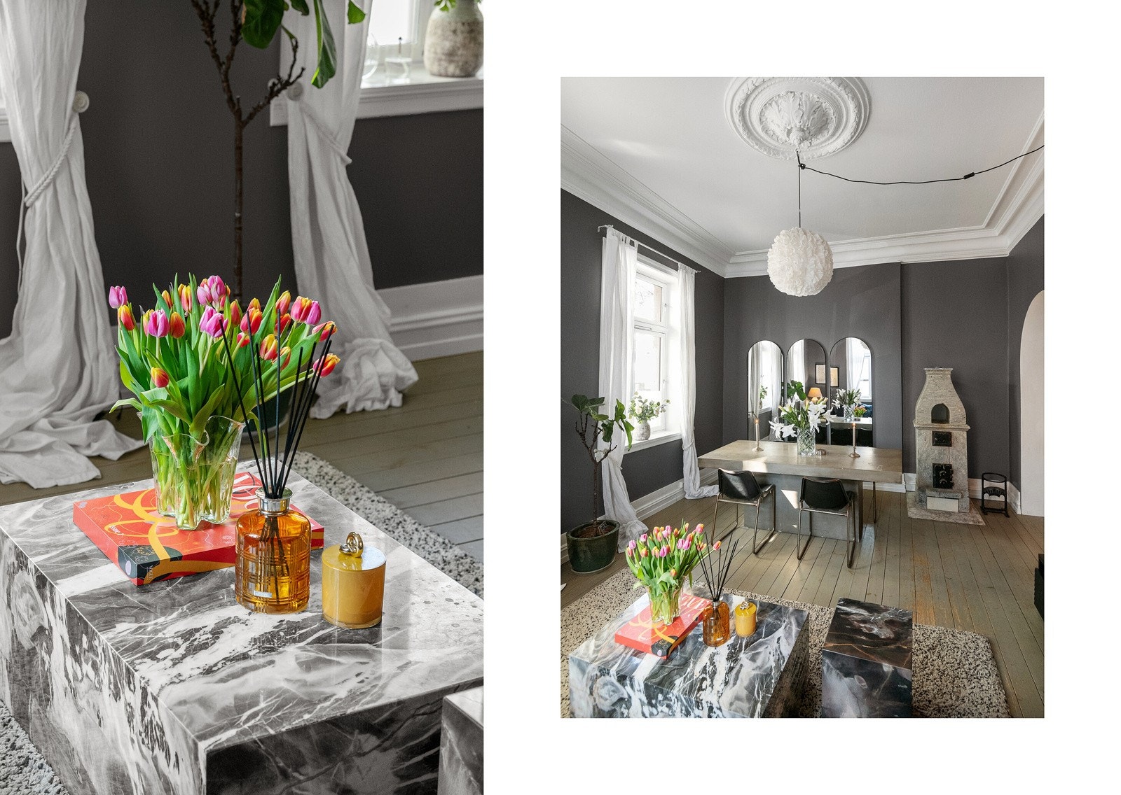 første du merker deg er de store vinduene og den generøse takhøyden som gir fantastisk romfølelse. Galleribilde