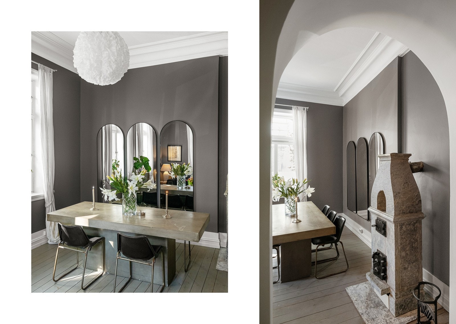 Den lekre kaminen i kleberstein gir både godt med varme i tillegg til å smykke rommet. Galleribilde