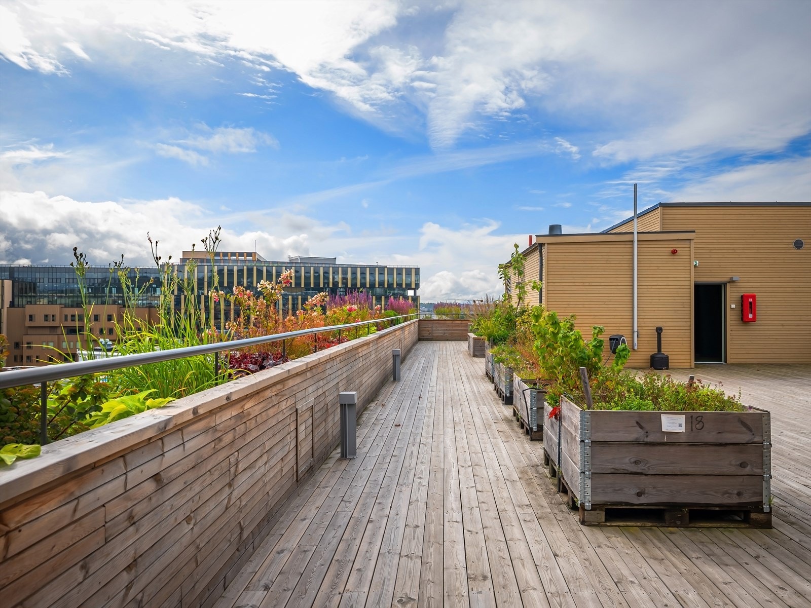Borettslaget har tre flotte takterrasser - alle med heisadkomst, pent opparbeidet og med sol hele dagen. Galleribilde