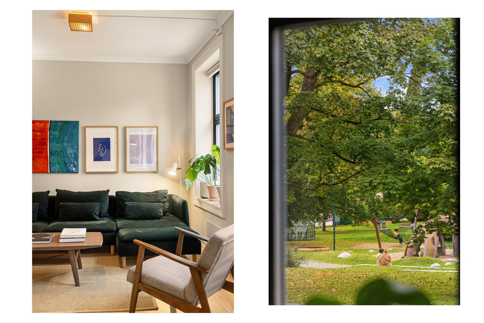 Her kan du titte rett ut mot Botanisk hage, en av Oslos mest populære parker. Galleribilde