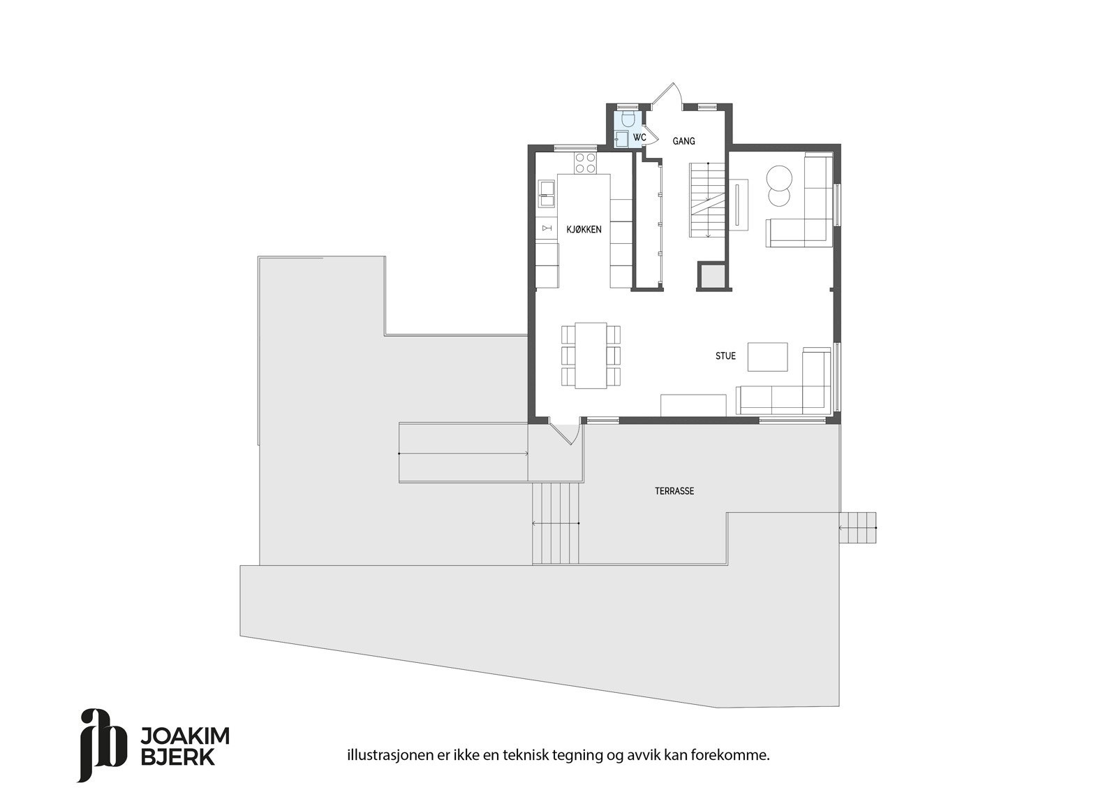 Plantegning 1.etasje Galleribilde