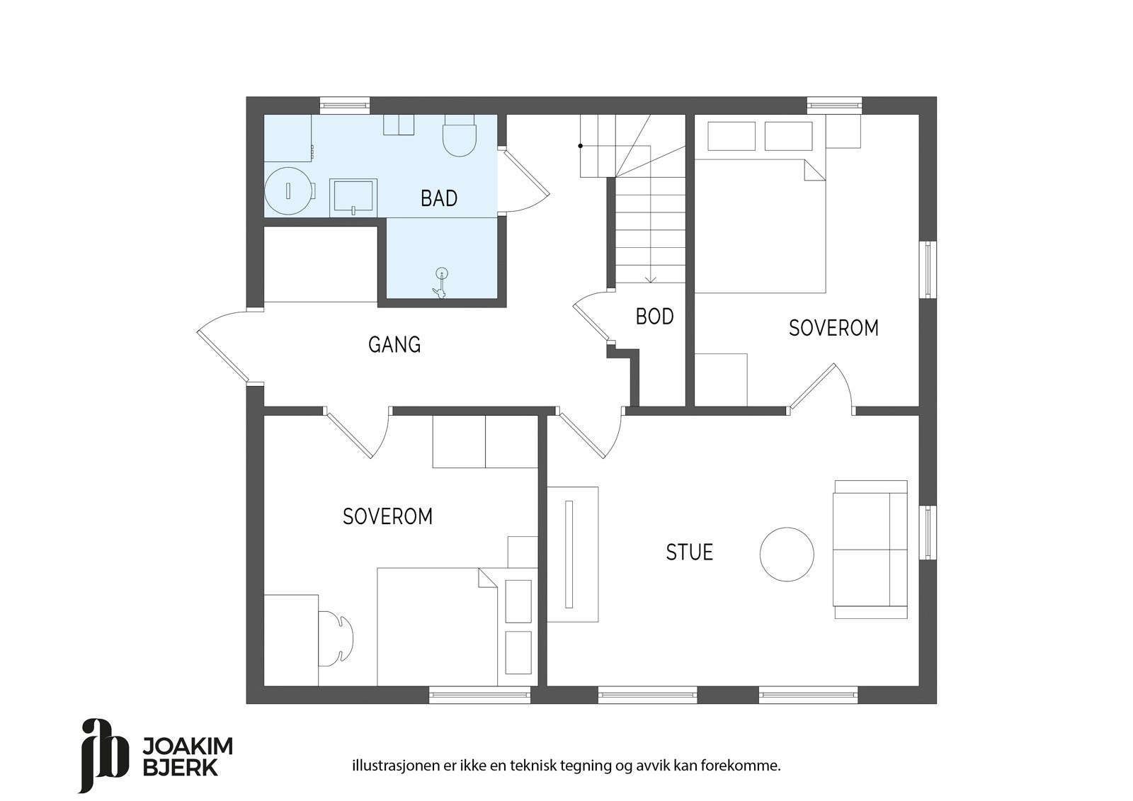 Plantegning kjeller Galleribilde