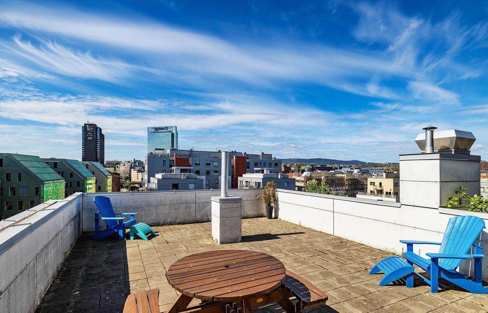 Felles takterrasse med 360 graders utsikt. Galleribilde