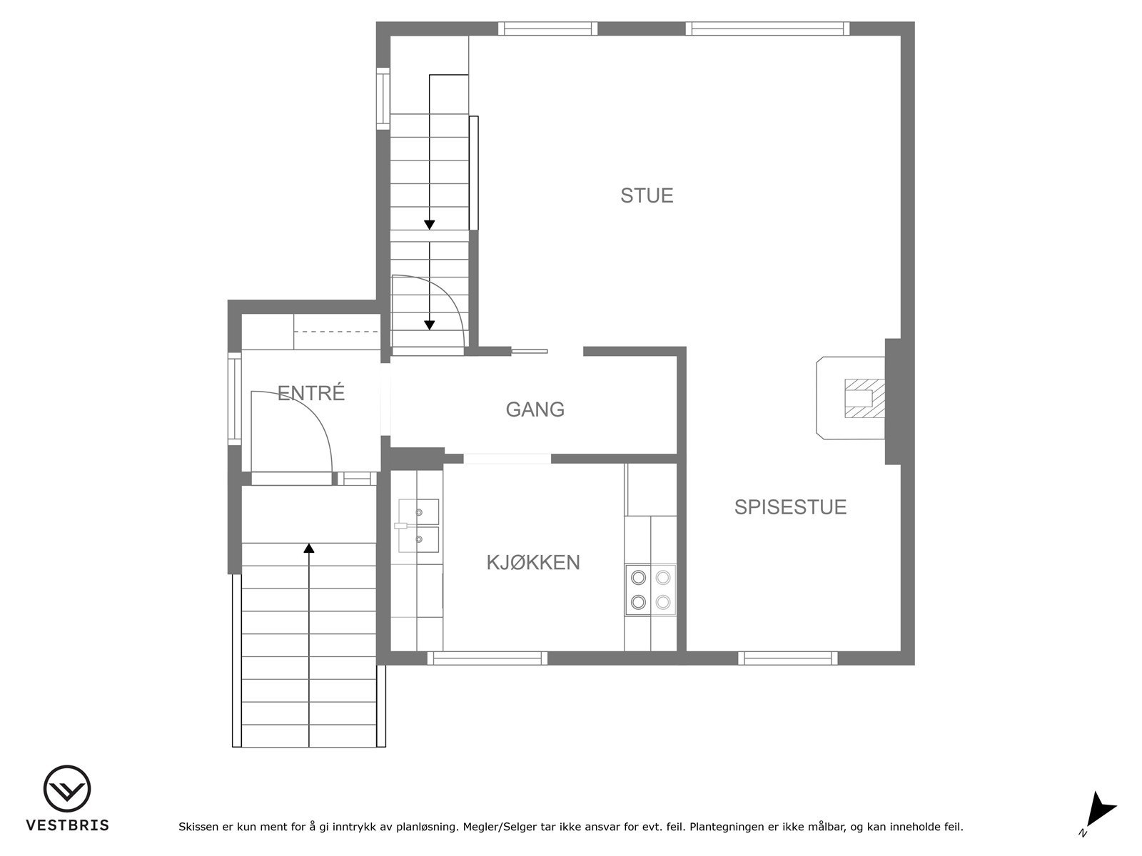 Plantegning av hovedetasjen Galleribilde