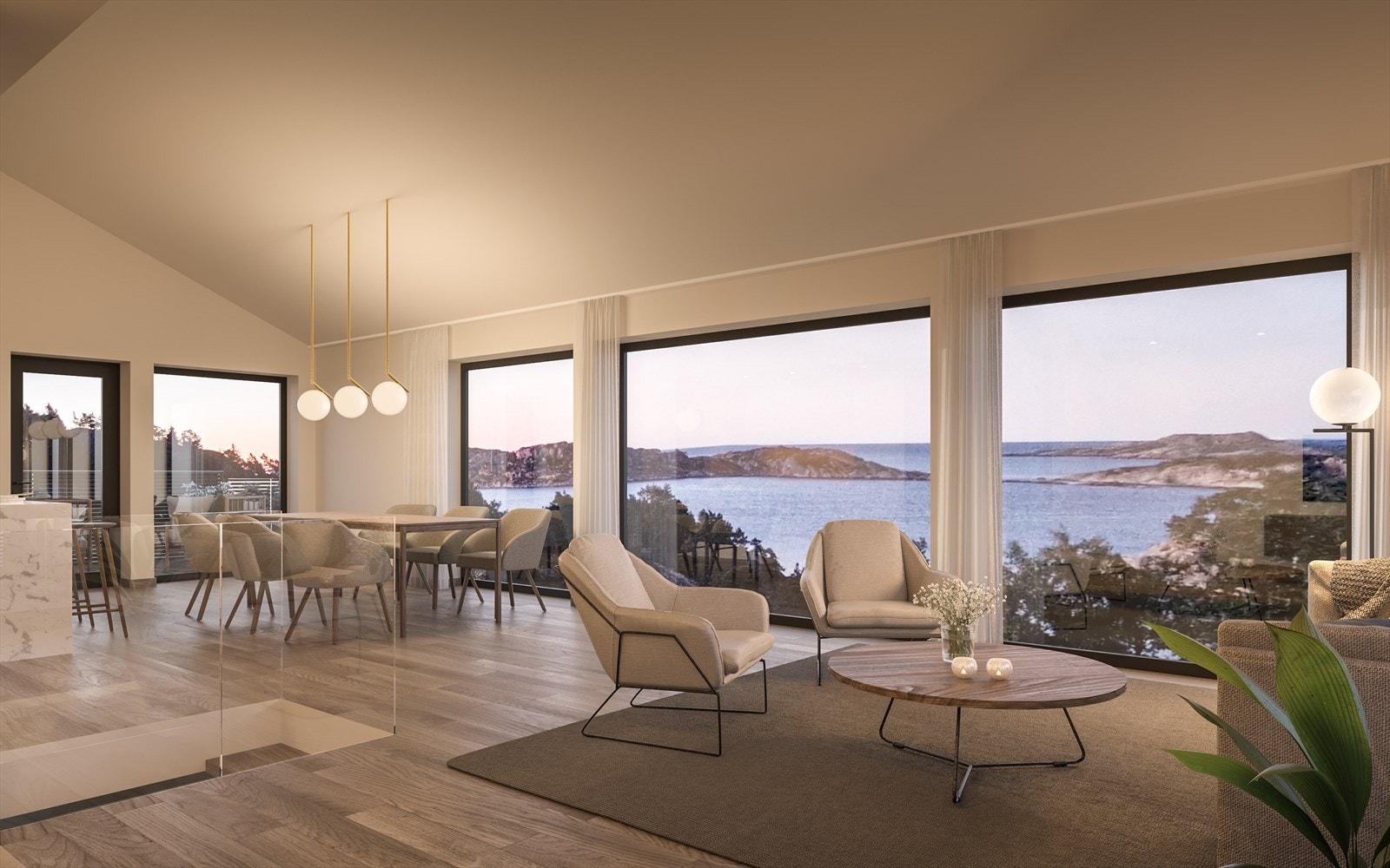 Illustrasjon fra foreslått bebyggelse på en av tomtene Galleribilde