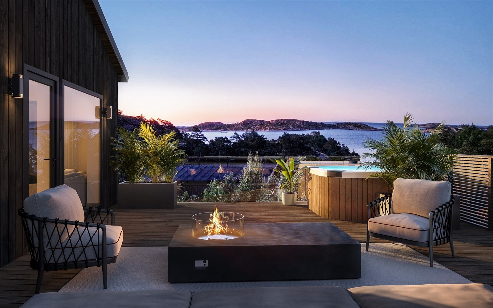 Illustrasjon fra foreslått bebyggelse på en av tomtene Galleribilde