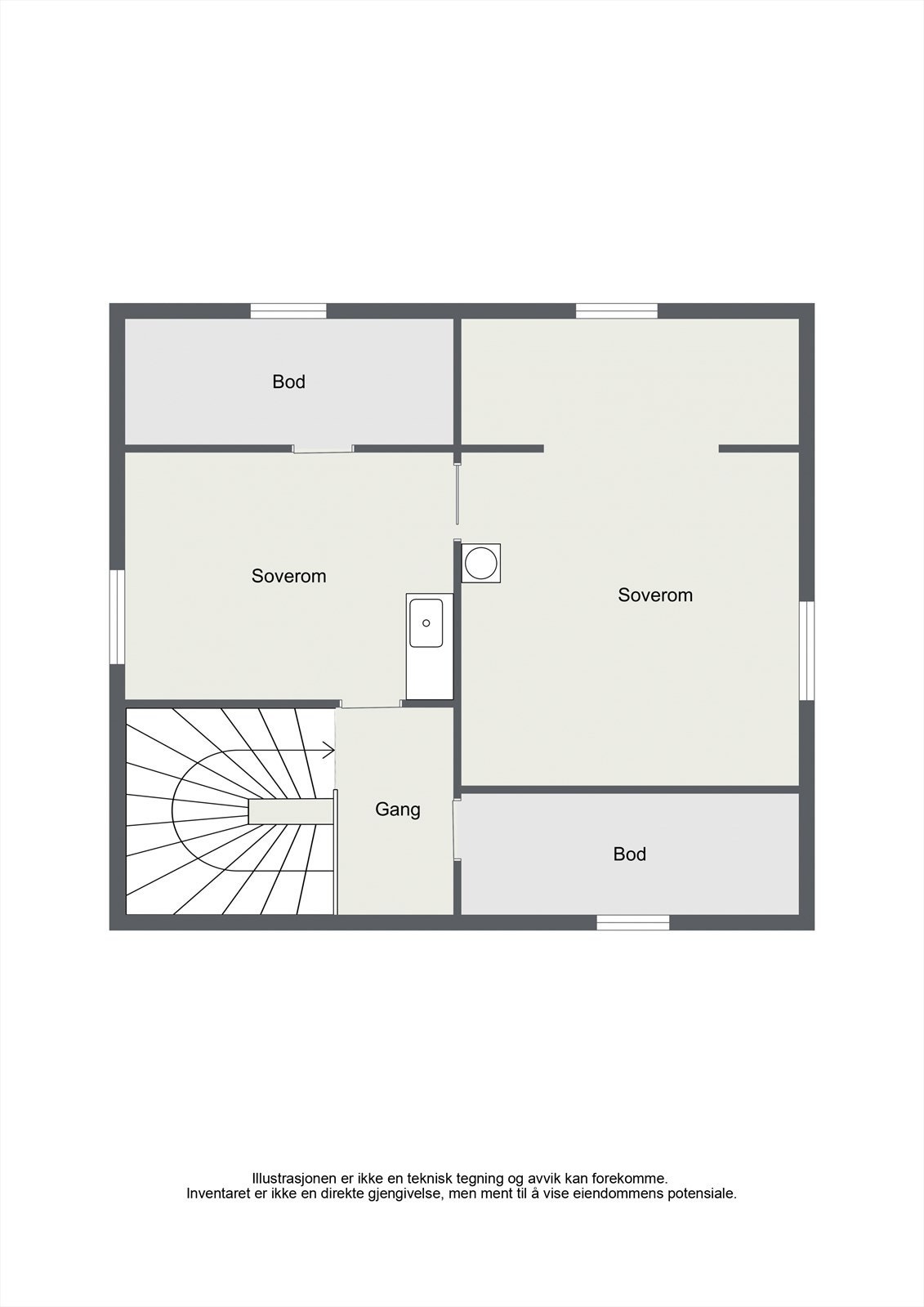 Plantegning 2. etasje. Galleribilde