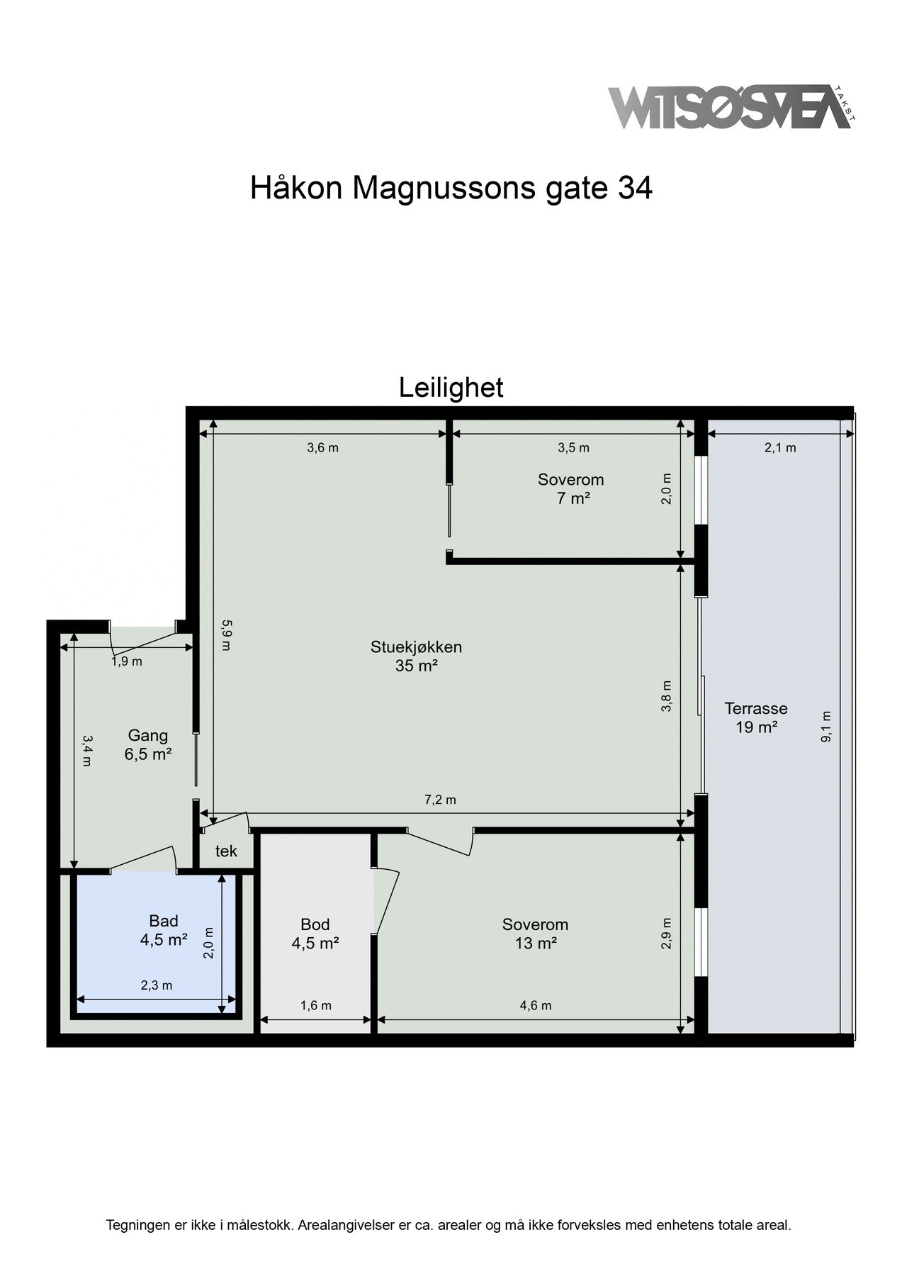 Ta en titt på planskissen og gjør deg kjent med romfordelingen. Galleribilde