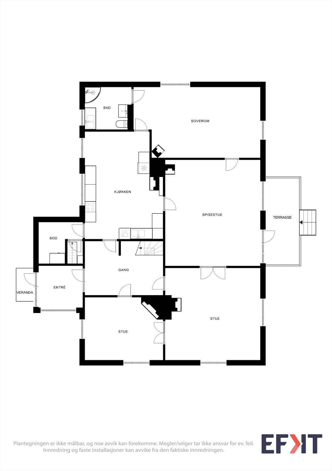 Plantegninger 1. etasje Galleribilde