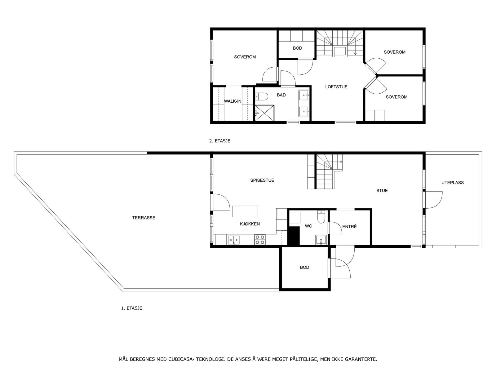 Plantegning begge plan Galleribilde