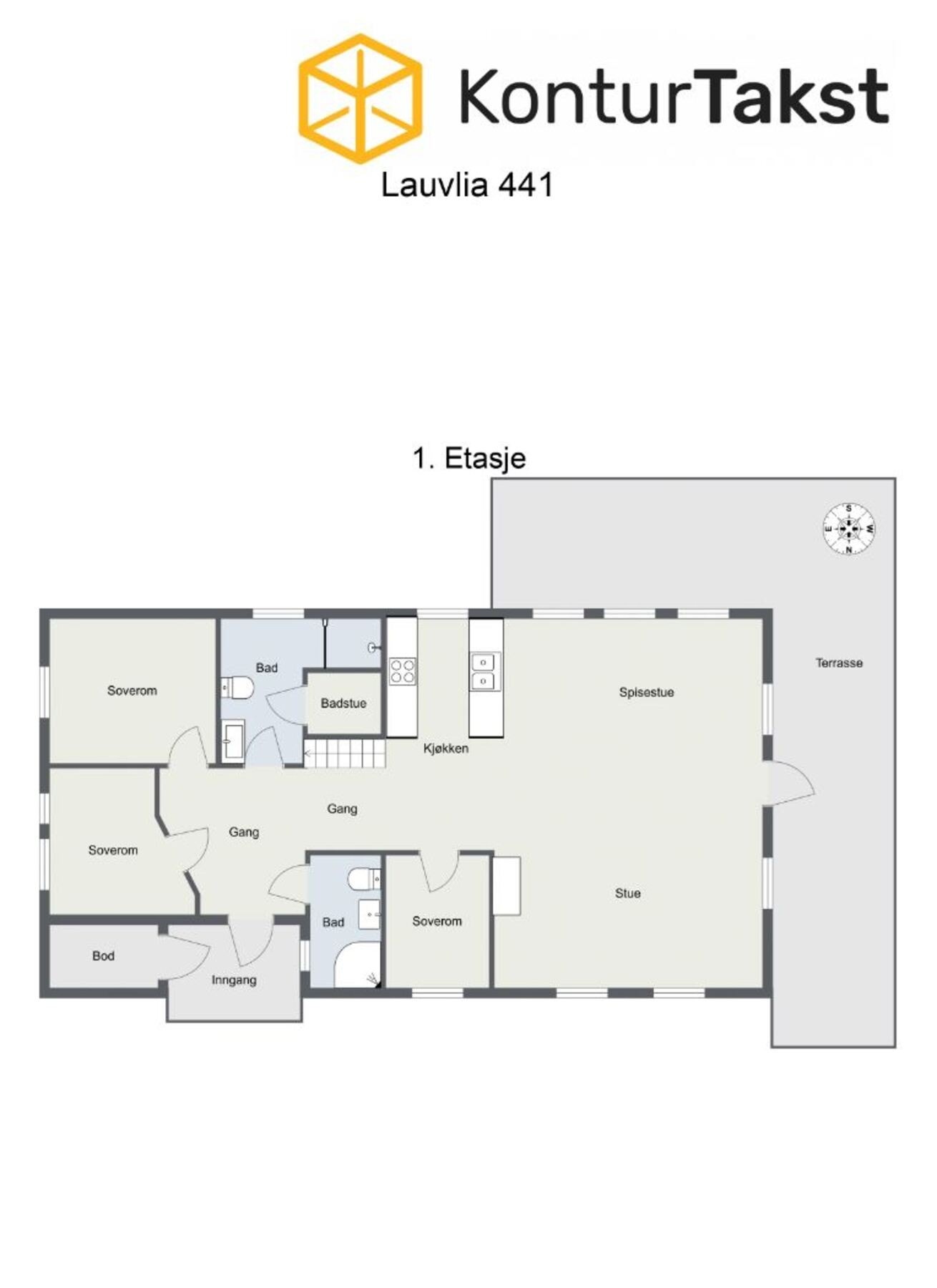 Plantegning 1. etasje. Galleribilde