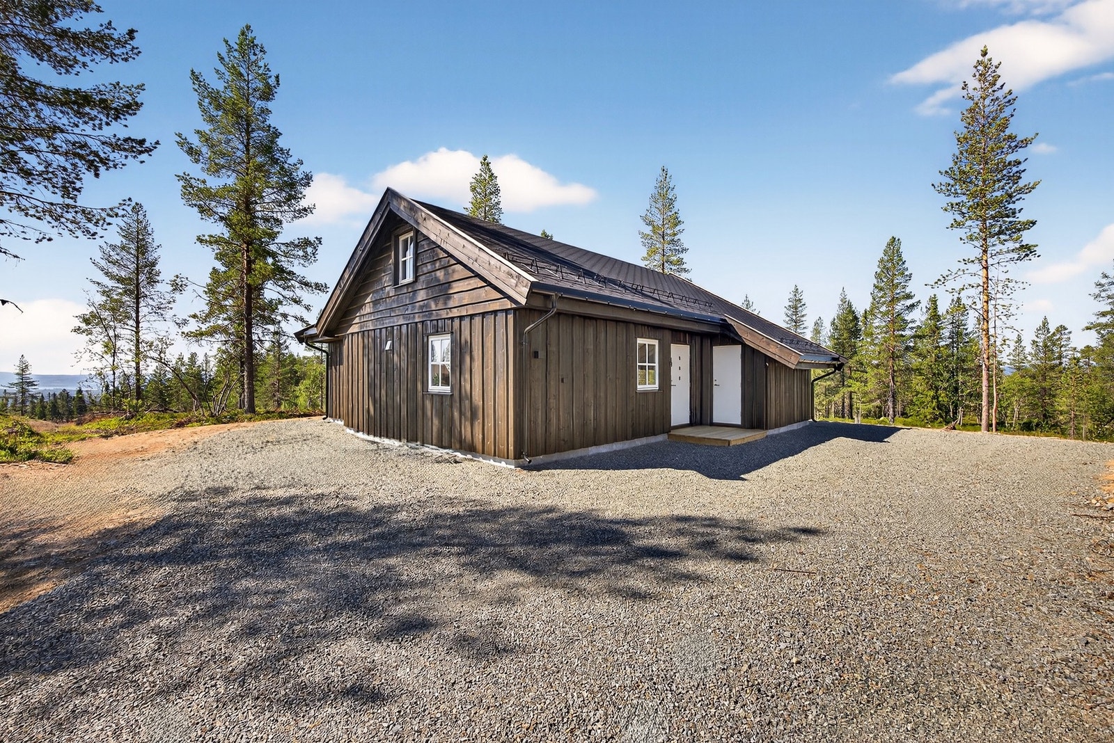 Hytta er ikke bygd pt. Estimert overtagelse 1.kvartal 2026. Bildet er ikke av selve hytta. Galleribilde