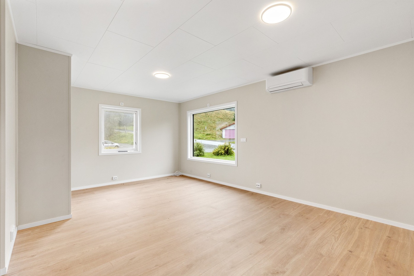 Boligen er oppvarmet med bla. varmepumpe. Galleribilde