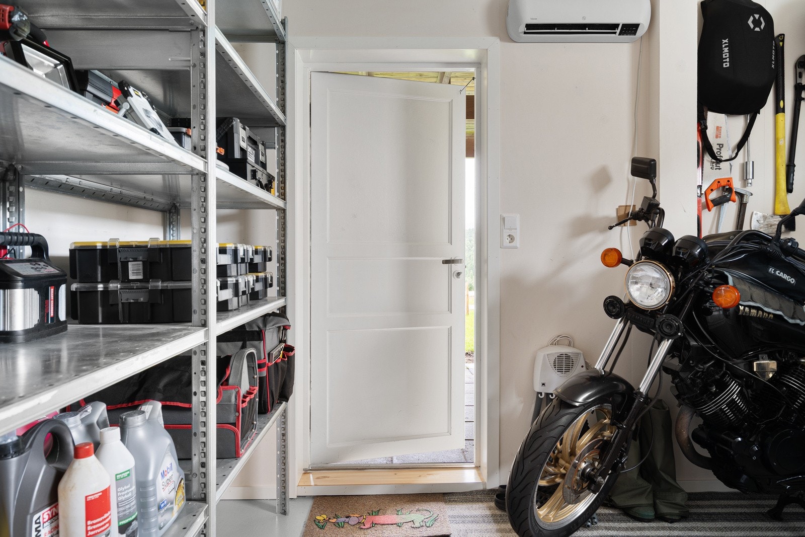 Her kan du mekke på motorsykkelen.