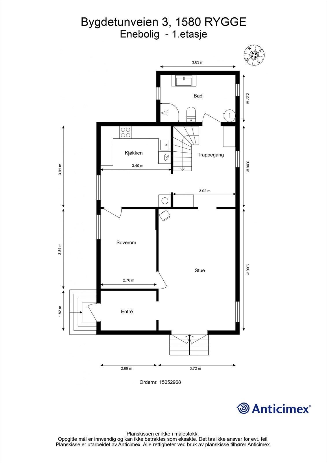 Veiledende skisse av første etasje. Galleribilde