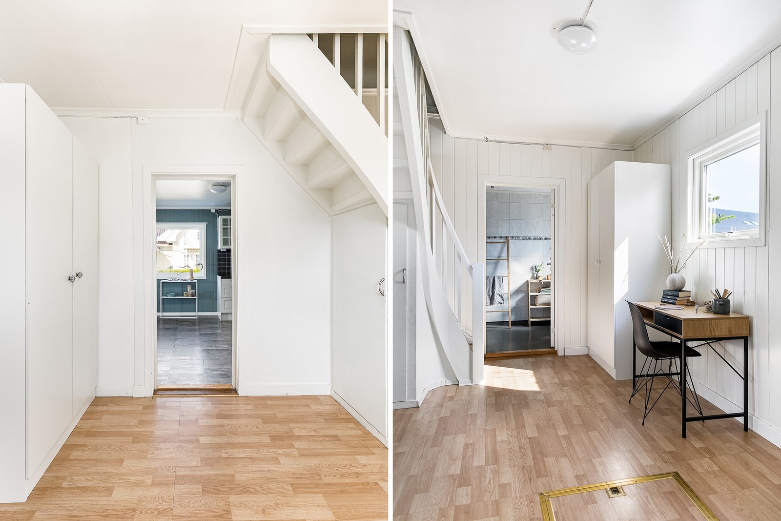 Boligen har både krypkjeller og kjeller med ca. 1,7 m. høyde. Sistnevnte er tilgjengelig via luke i gulv. Galleribilde