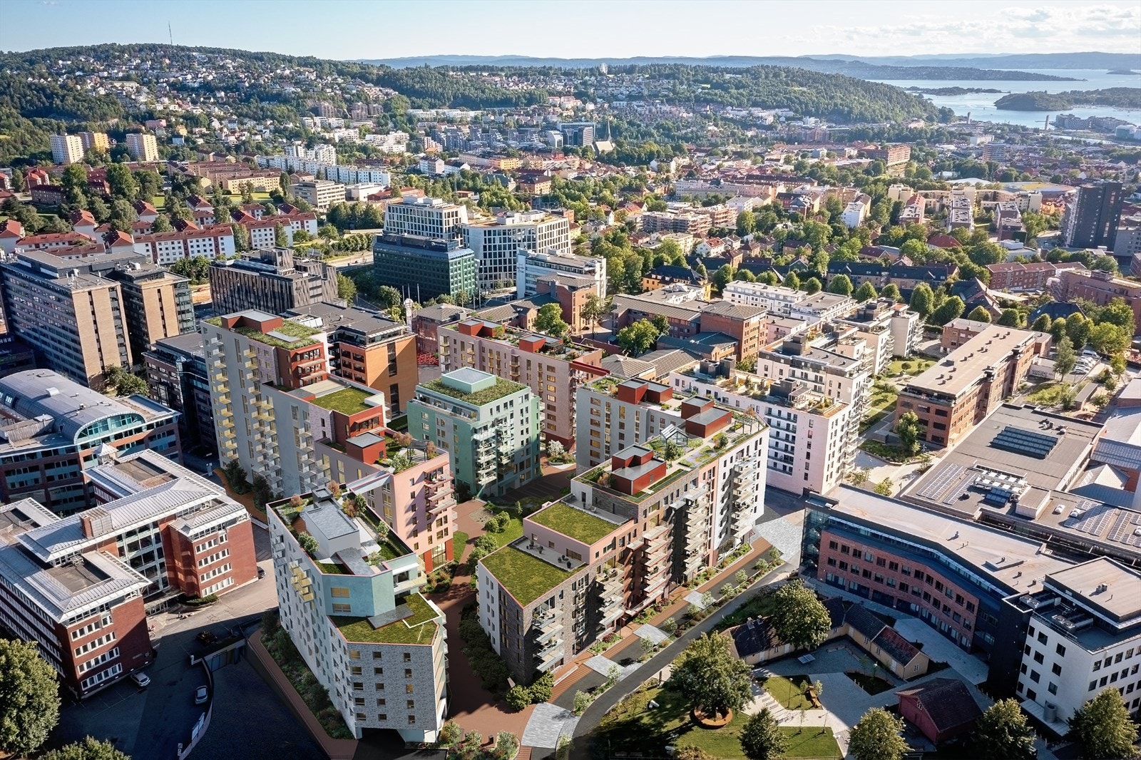 Superpopulære Grønvollkvartalet er sentralt beliggende like ved Helsfyr stasjon. Galleribilde