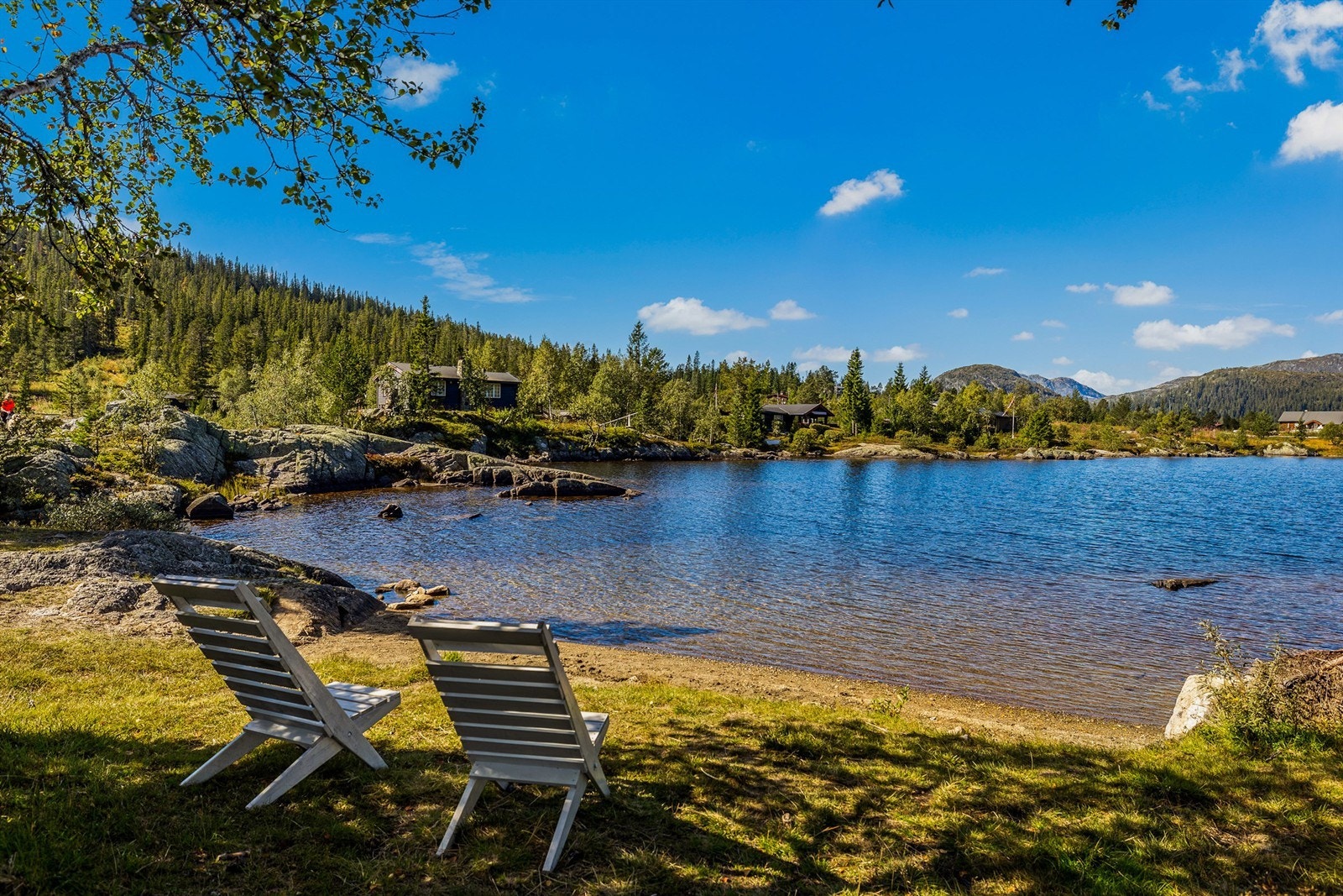 Populær badeplass om sommeren. Galleribilde