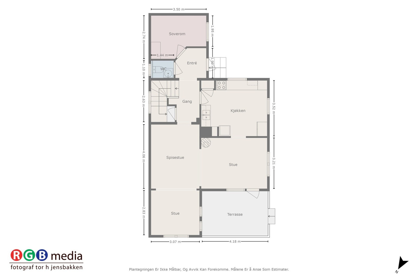 Plantegning Kjeller. Galleribilde