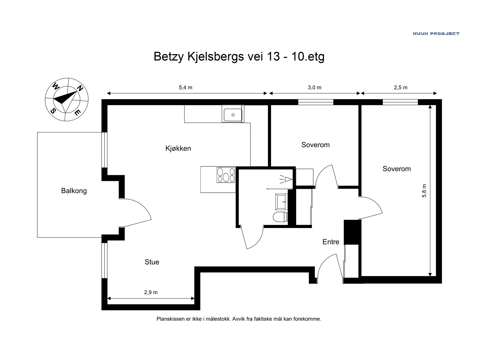 Plantegning til orientering. Galleribilde