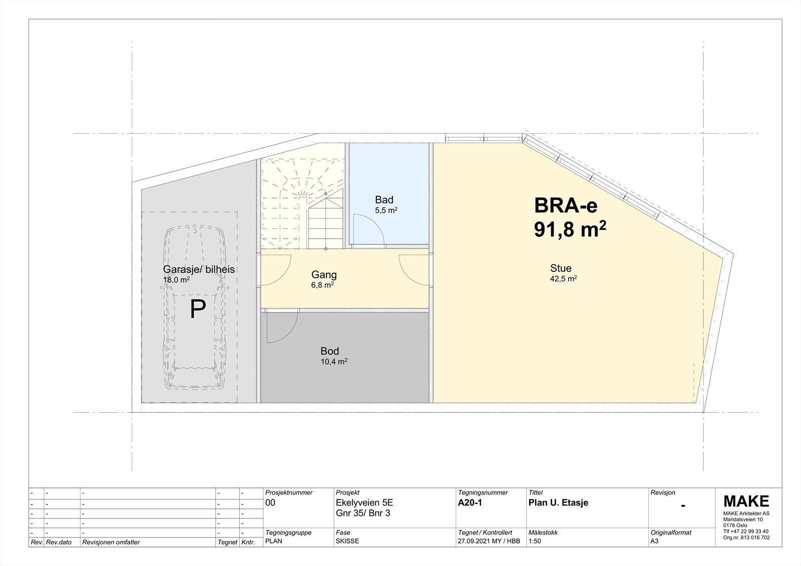 Plan U. Etasje Galleribilde