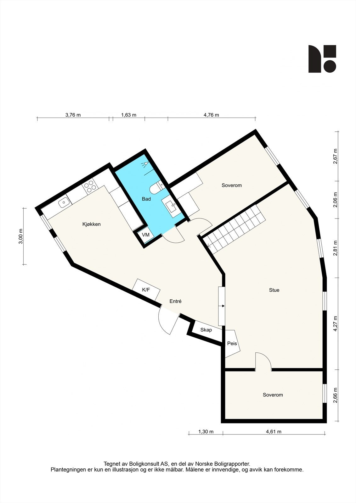Plantegning 4. etasje Galleribilde