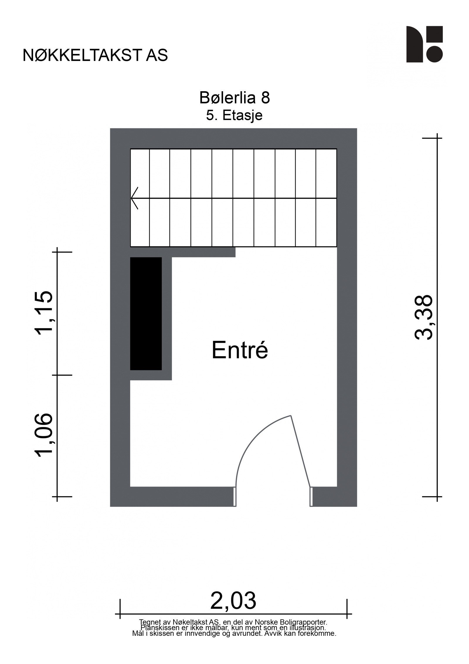 Floorplan letterhead - Bølerlia 8 - 5. Etasje - 2D Floor Plan Galleribilde