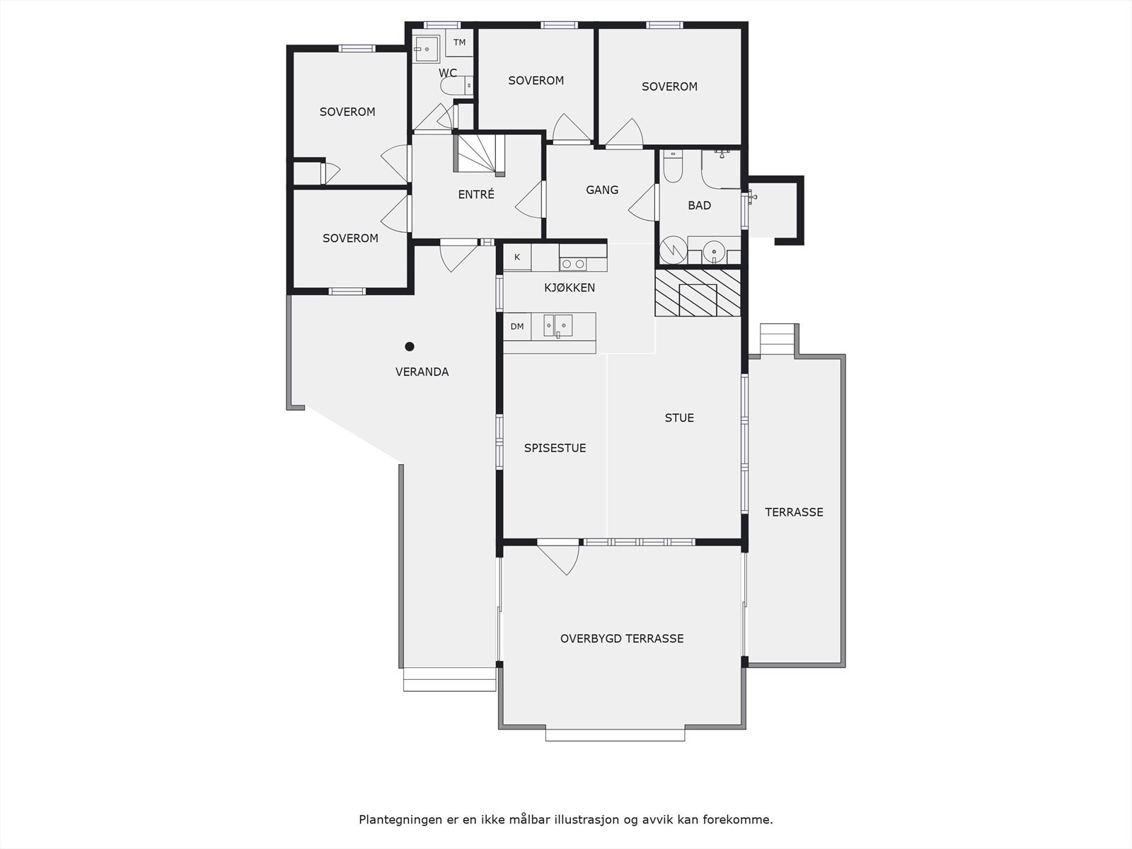 Planløsning hovedplan. Galleribilde
