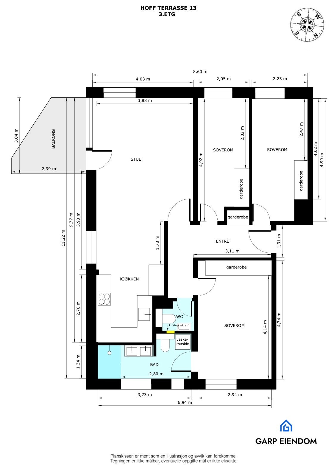 Plantegning 3.etasje Galleribilde