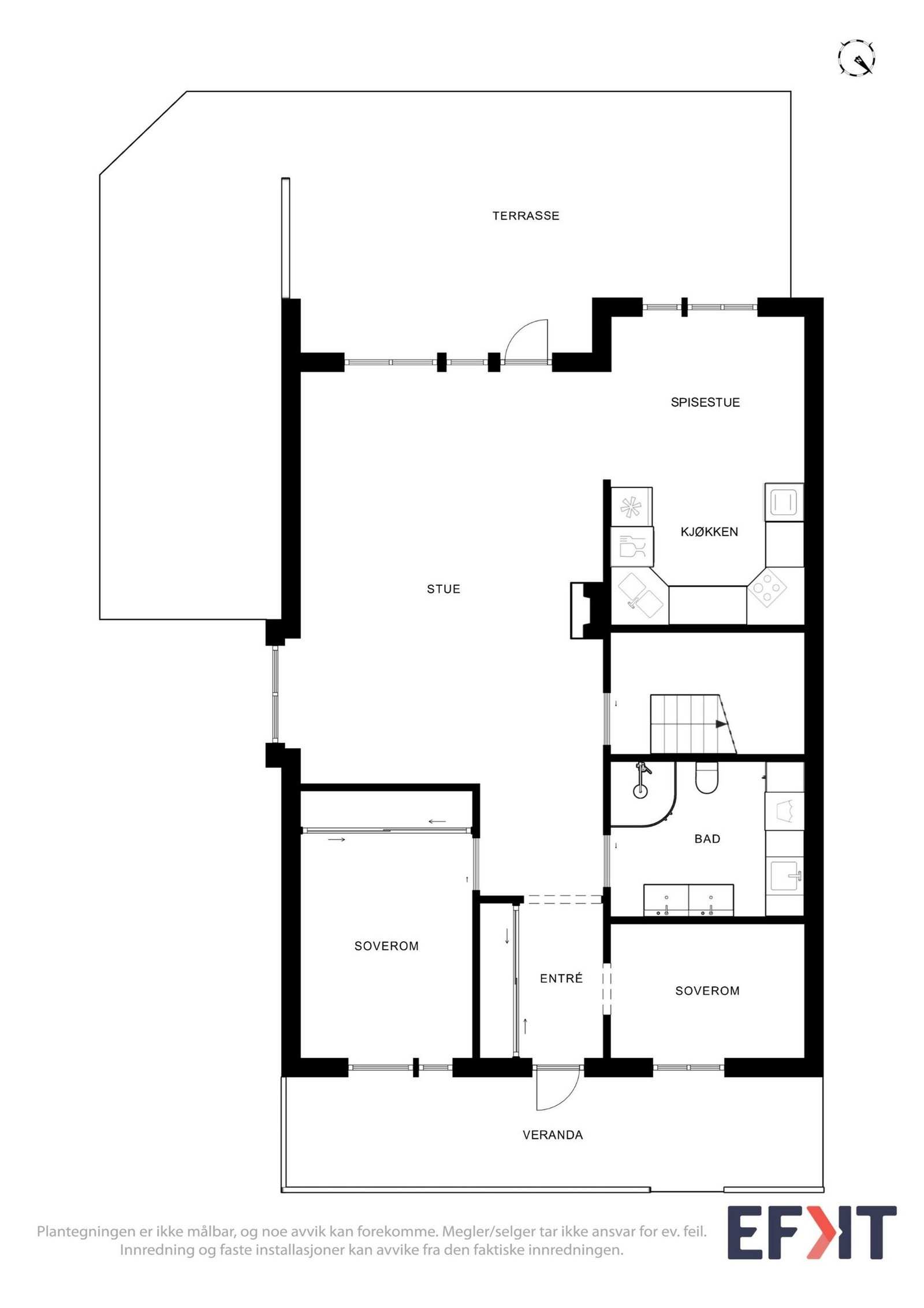 Plantegning 1. etasje Galleribilde