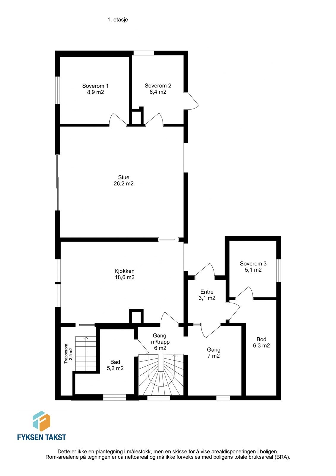 Planskisse 1. etasje Galleribilde