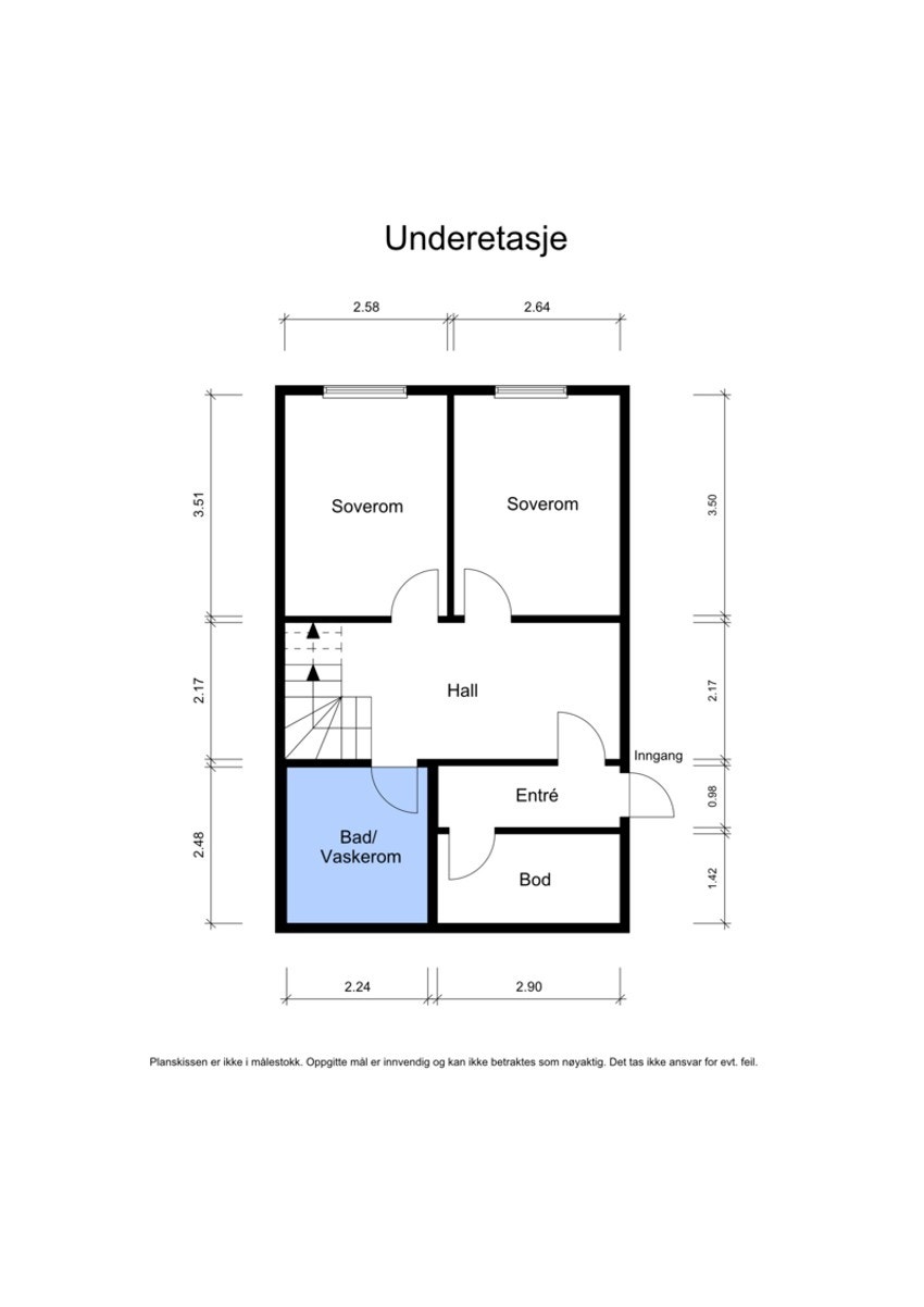 Plantegning for underetasje. Galleribilde