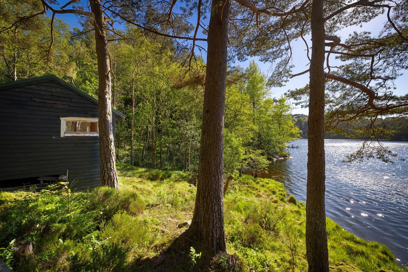 Boligen ligger usjenert til med fine grøntarealer og flott skogsnatur. Nærmeste dagligvare er kun 8 minutter med bil fra parkeringsplass Galleribilde
