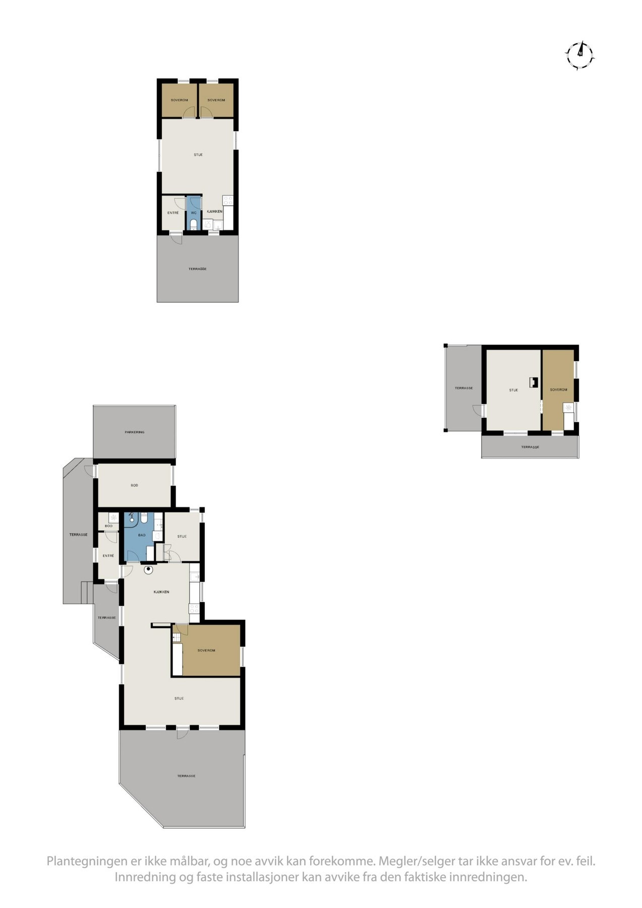 Plantegninger for hele eiendommen. Galleribilde