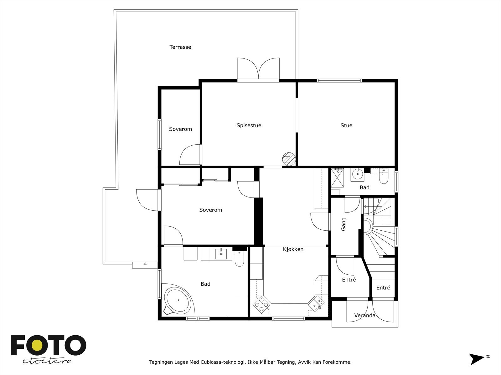 Veiledende plantegning 2. etasje - Ikke målbar Galleribilde