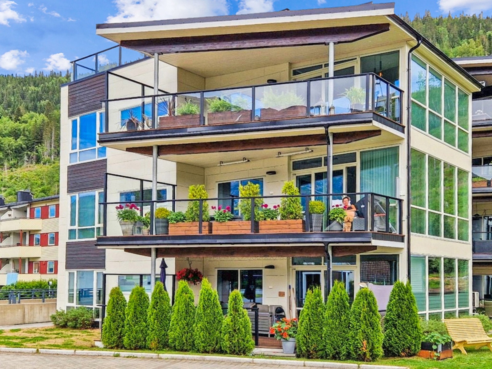 Et flott leilighetskompleks på Skjervengan. Galleribilde