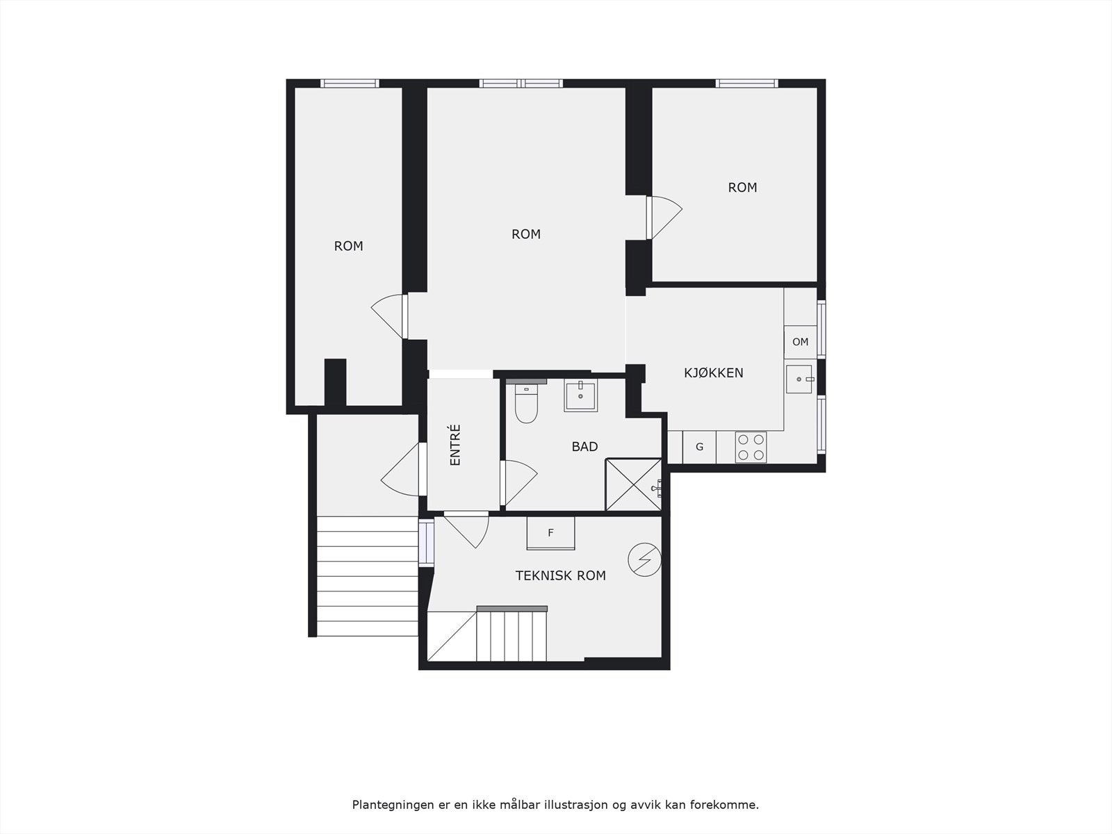 Plantegning kjeller. Galleribilde