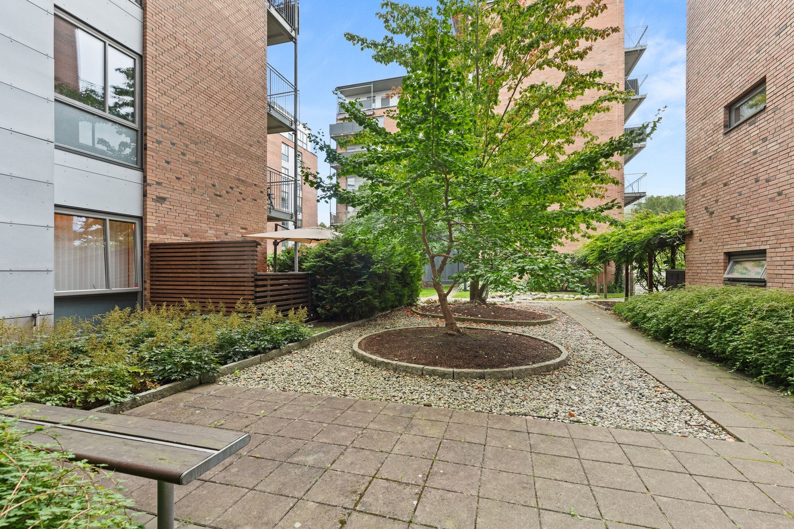 Borettslaget består av 161 boliger. Galleribilde