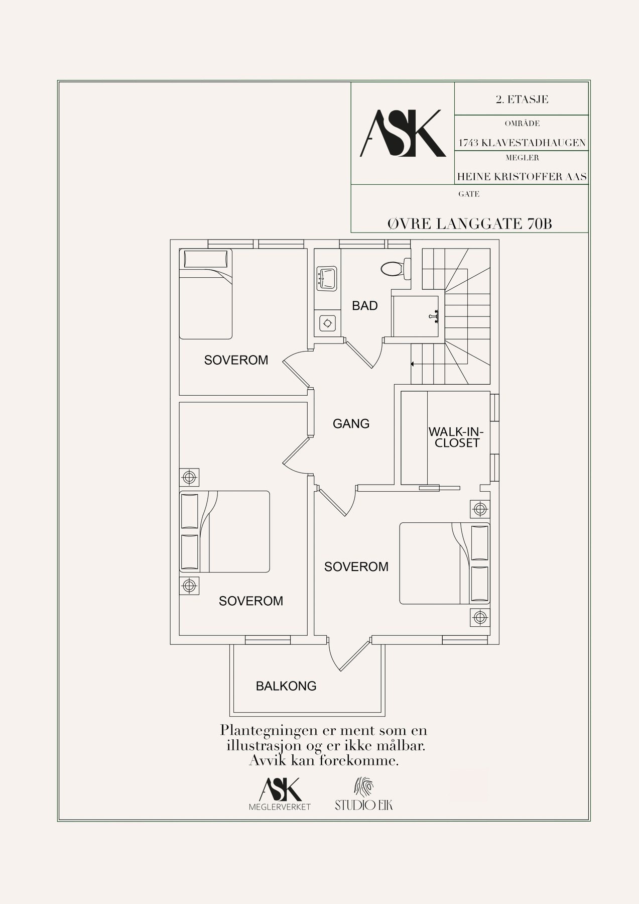 Plantegning 2. etasje Galleribilde