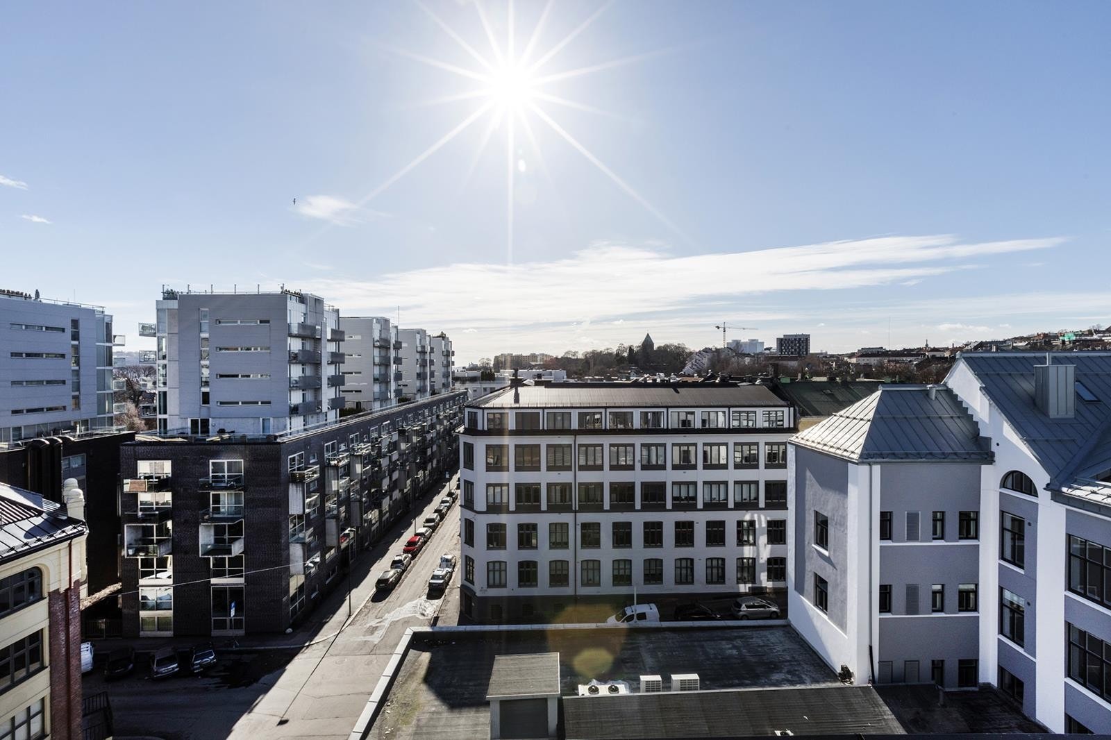 Utsikt fra felles takterrasse Galleribilde