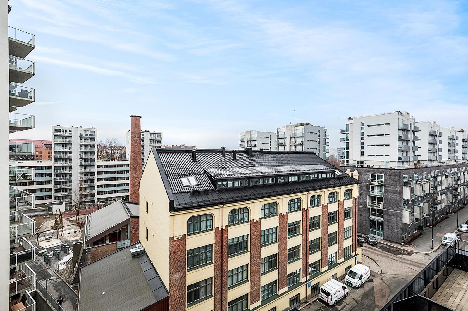 Utsikt fra balkongen Galleribilde