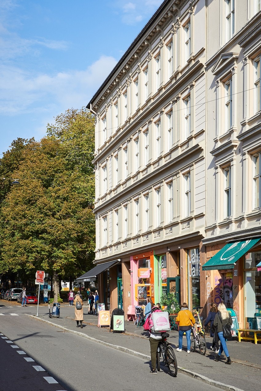 Sofienbergparken og Birkelunden ligger et steinkast unna leiligheten, mens Kubaparken og Grünerhagen ligger innenfor få minutters gange. Galleribilde
