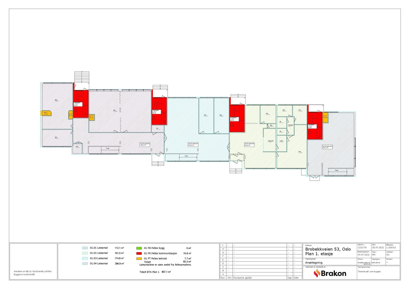 Plantegning, Ledige lokaler i grønt Galleribilde