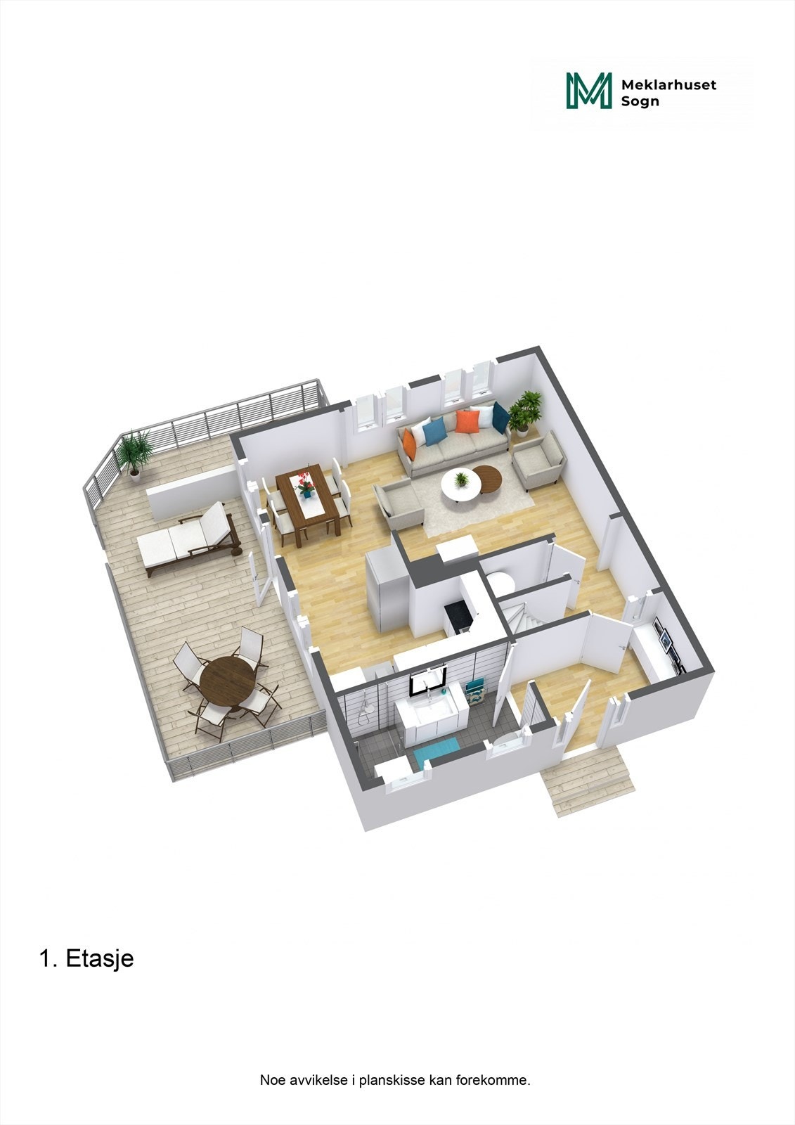 Plantegning 3D. Galleribilde
