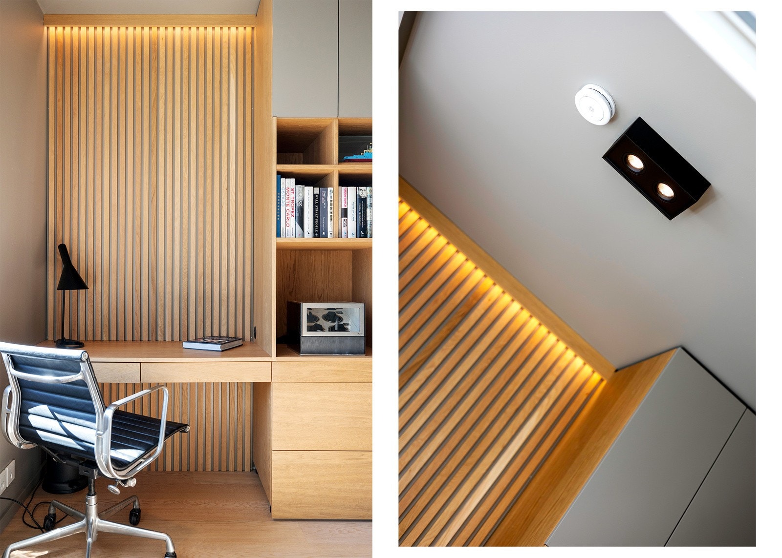 Innredningene er spesialtilpasset og i god kvalitet, levert av den norske møbelfabrikken Framnæs Interiør i Vestfold. Galleribilde