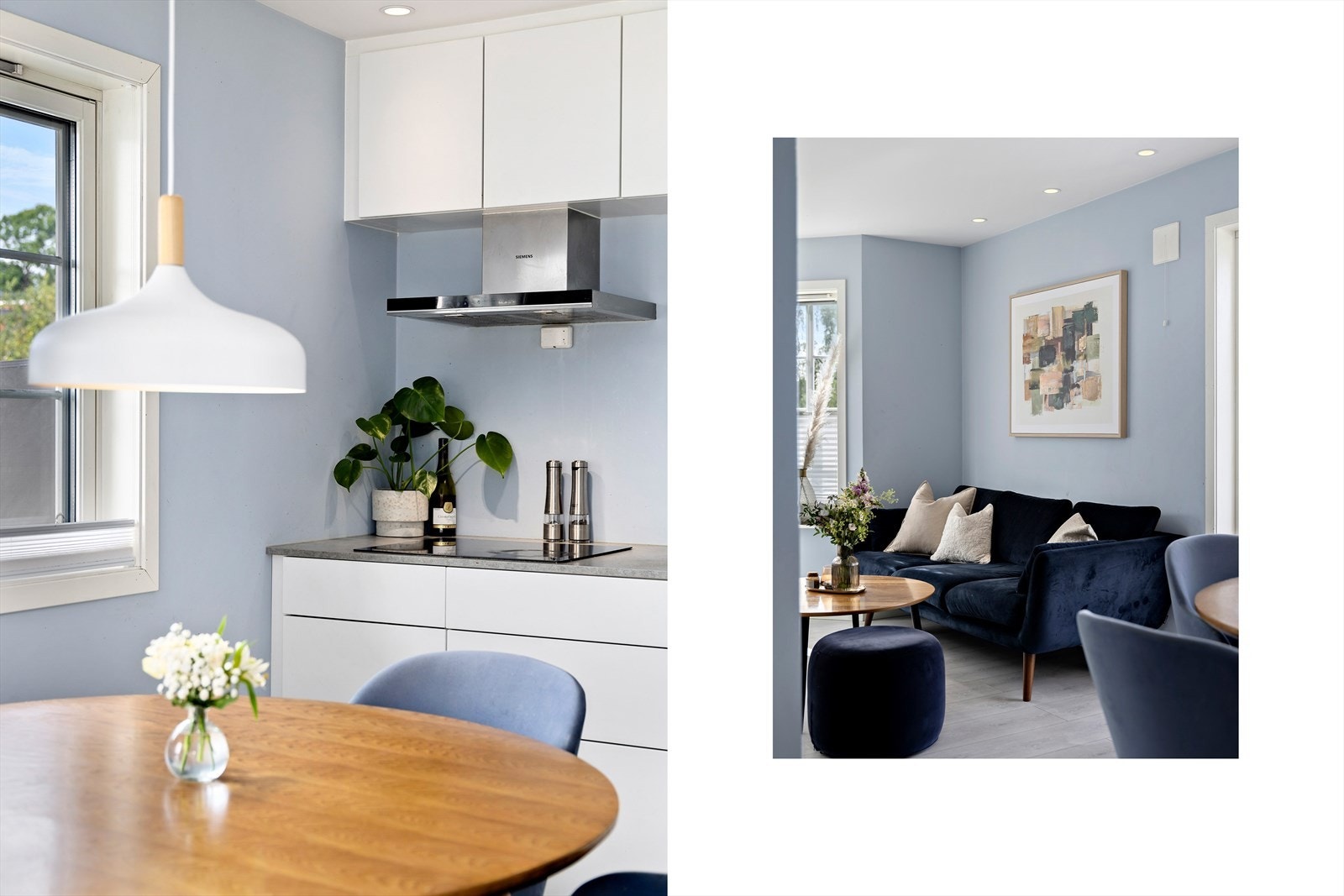 Over stekesonen er det installert mekanisk avtrekksvifte, og det er både stikkontakter og belysning under overskapene. Galleribilde