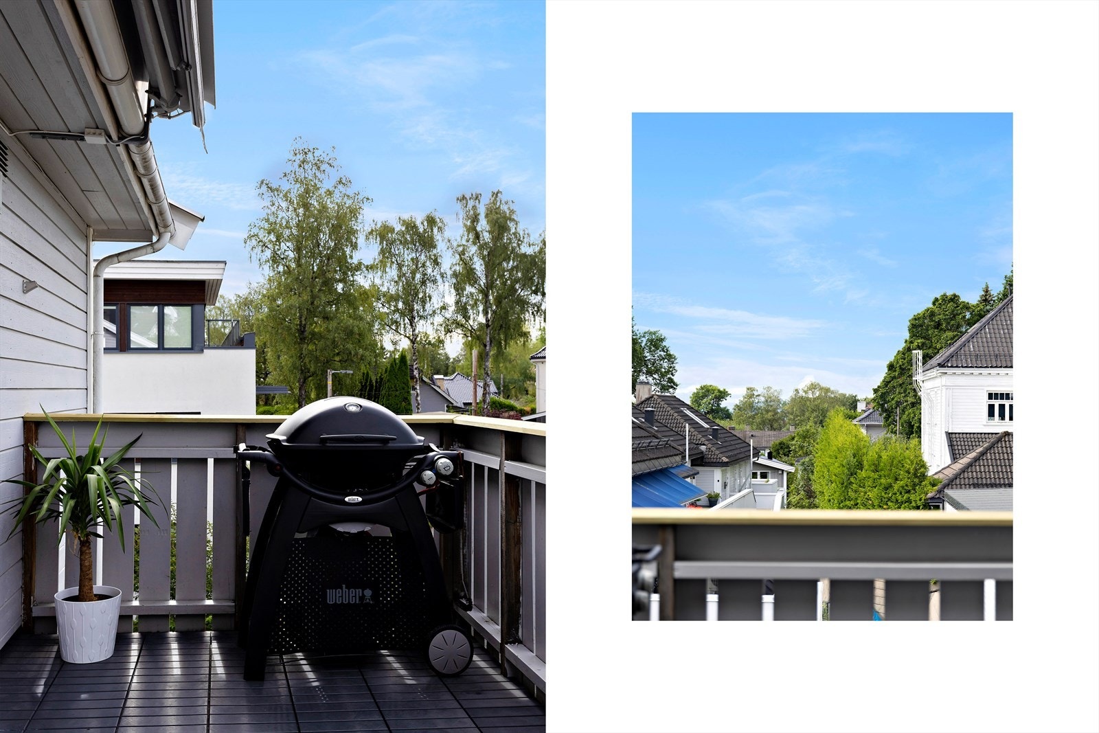 Svært gode solforhold på balkongen. En ideell plass for avslapning, måltider utendørs eller hyggelige sammenkomster. Galleribilde