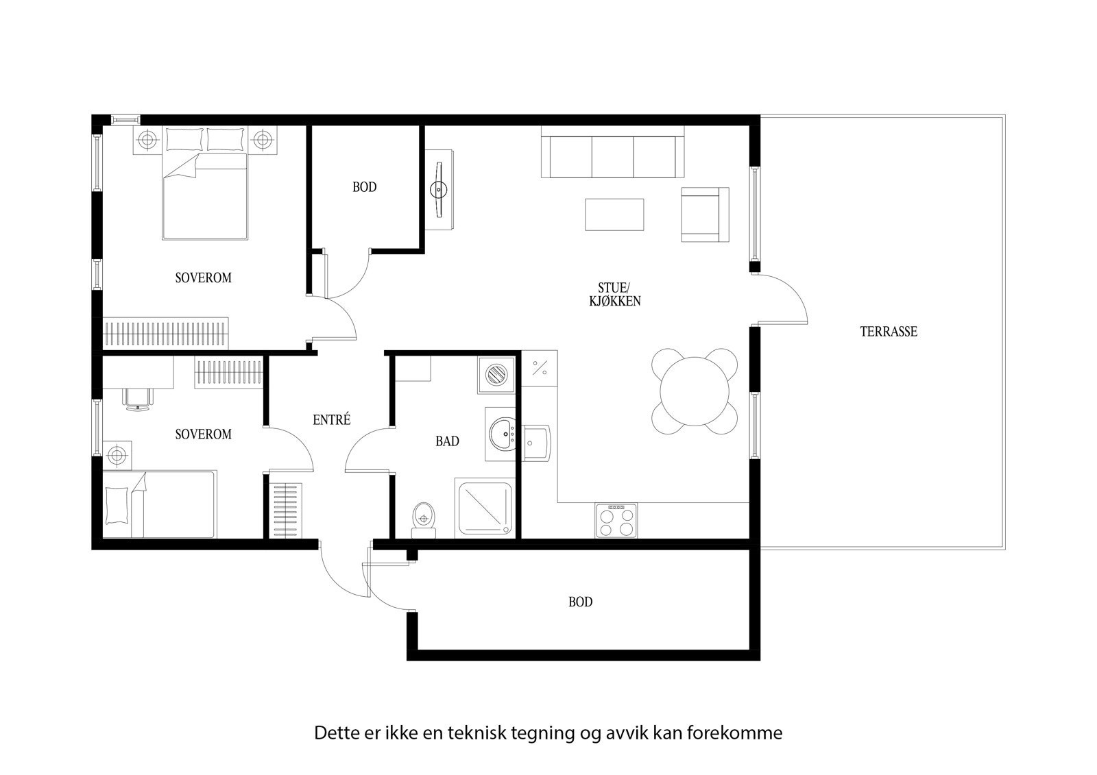 Planløsning for leiligheten Galleribilde