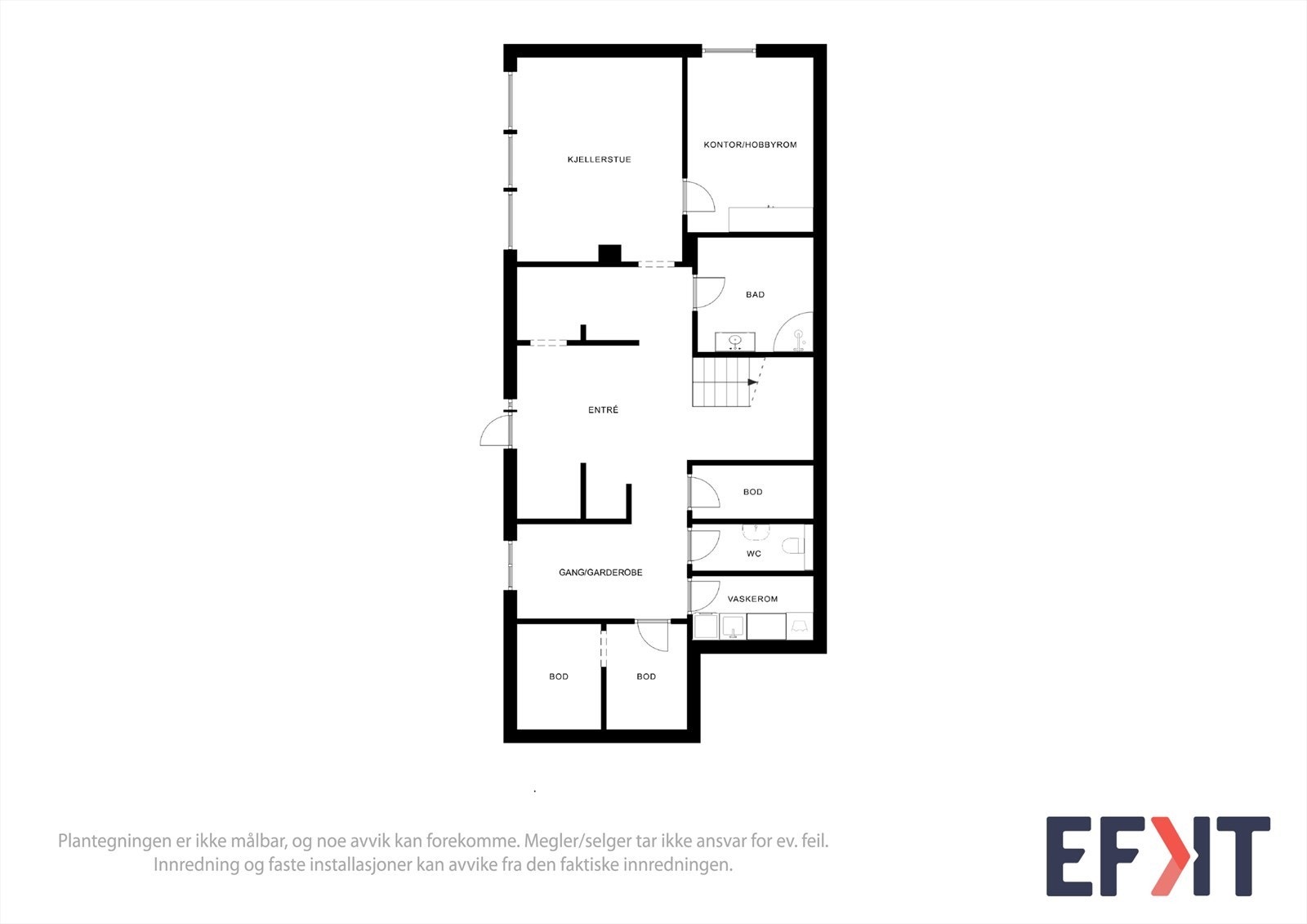 Plantegning underetasje Galleribilde